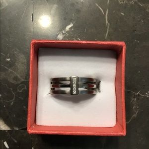 Boccia Titanium w/diamonds size 6